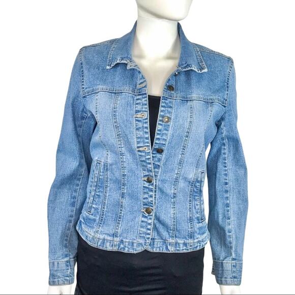 Live a Little Denim Jacket Light Wash Lightweight Jean Coat - Picture 1 of 5